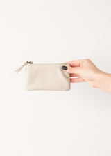 SUKI LEATHER PURSE - OFF WHITE