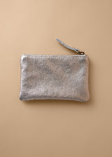 Champagne gold metallic coin purse with zip