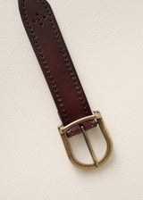 SUTTON SCALLOP BELT - DARK BROWN