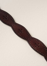 SUTTON SCALLOP BELT - DARK BROWN