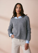 Grey soft boxy sweater