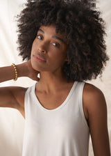 Soft off white jersey vest top