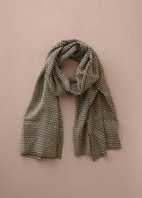 Patterned scarf on a beige background