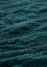 WILMA WAFFLE SCARF - DARK GREEN