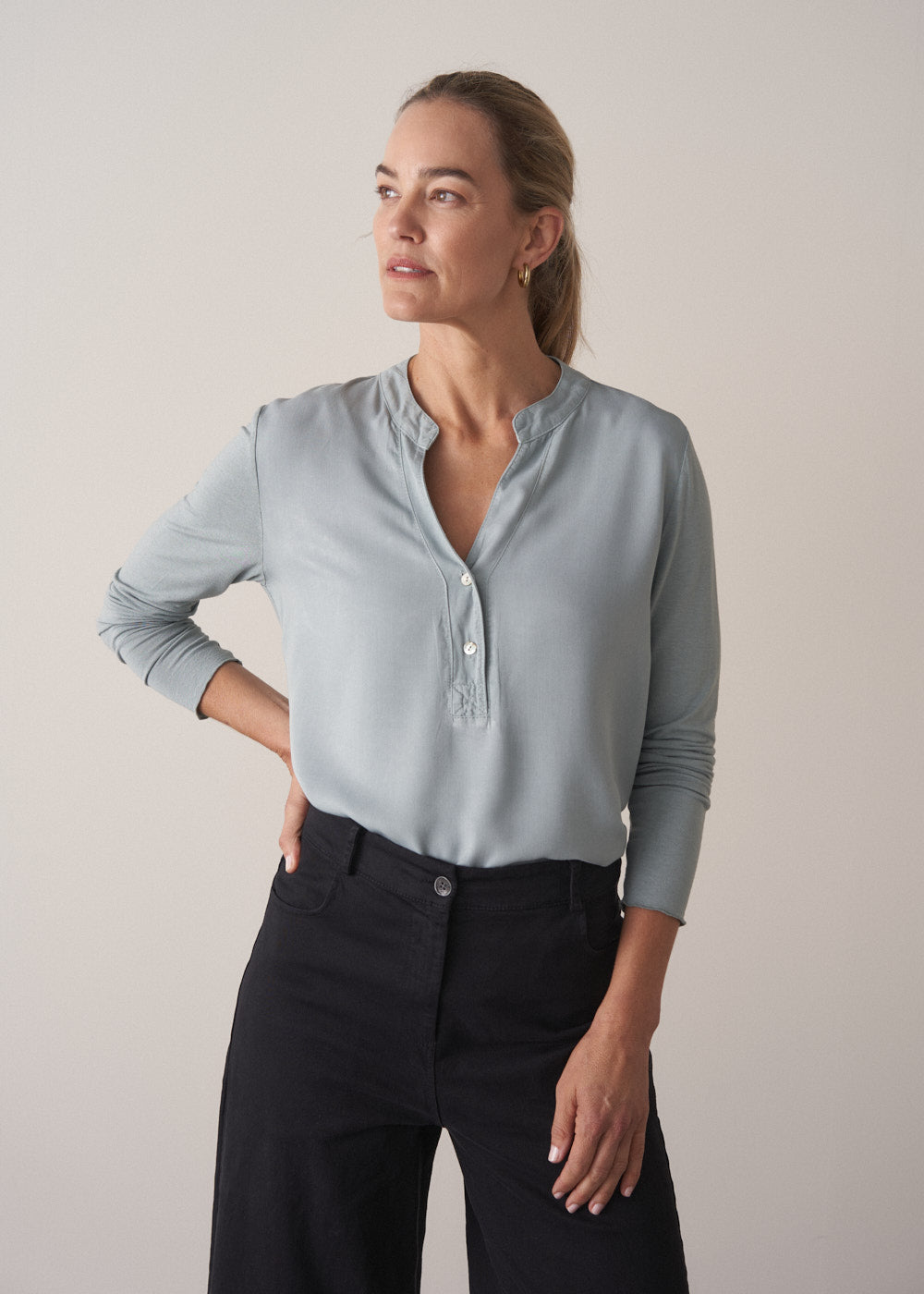 Candice Top - Dusky Blue | Tops | BUSBY & FOX – Busby & Fox