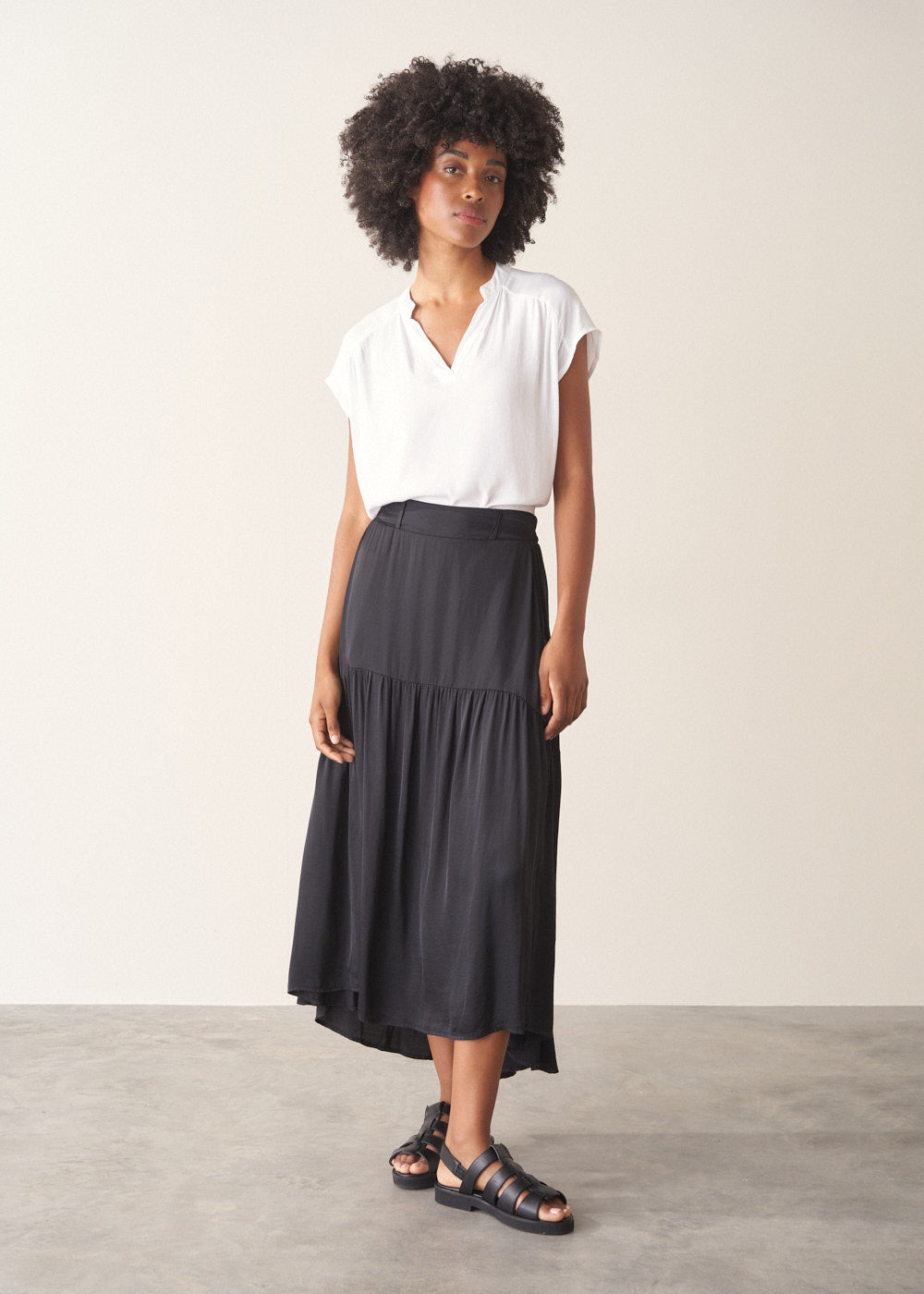 Chloe Satin Skirt - Black | Skirts | BUSBY & FOX – Busby & Fox