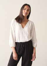 SKYE TEXTURED TOP - WHITE