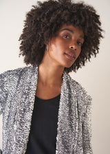 Silver sequin blazer jacket