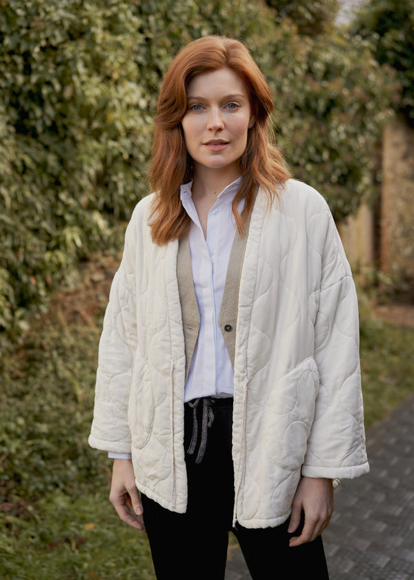 White quilted jacket