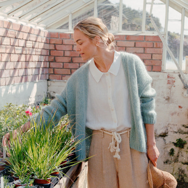 Dina Chunky Knit Cardigan - Mint | Knitwear – Busby & Fox