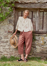 JESSIE LINEN TROUSER - COCOA