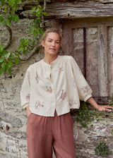 DAVINA JACQUARD OVERSHIRT - PARCHMENT