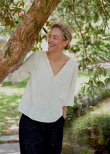 SKYE TEXTURED TOP - WHITE