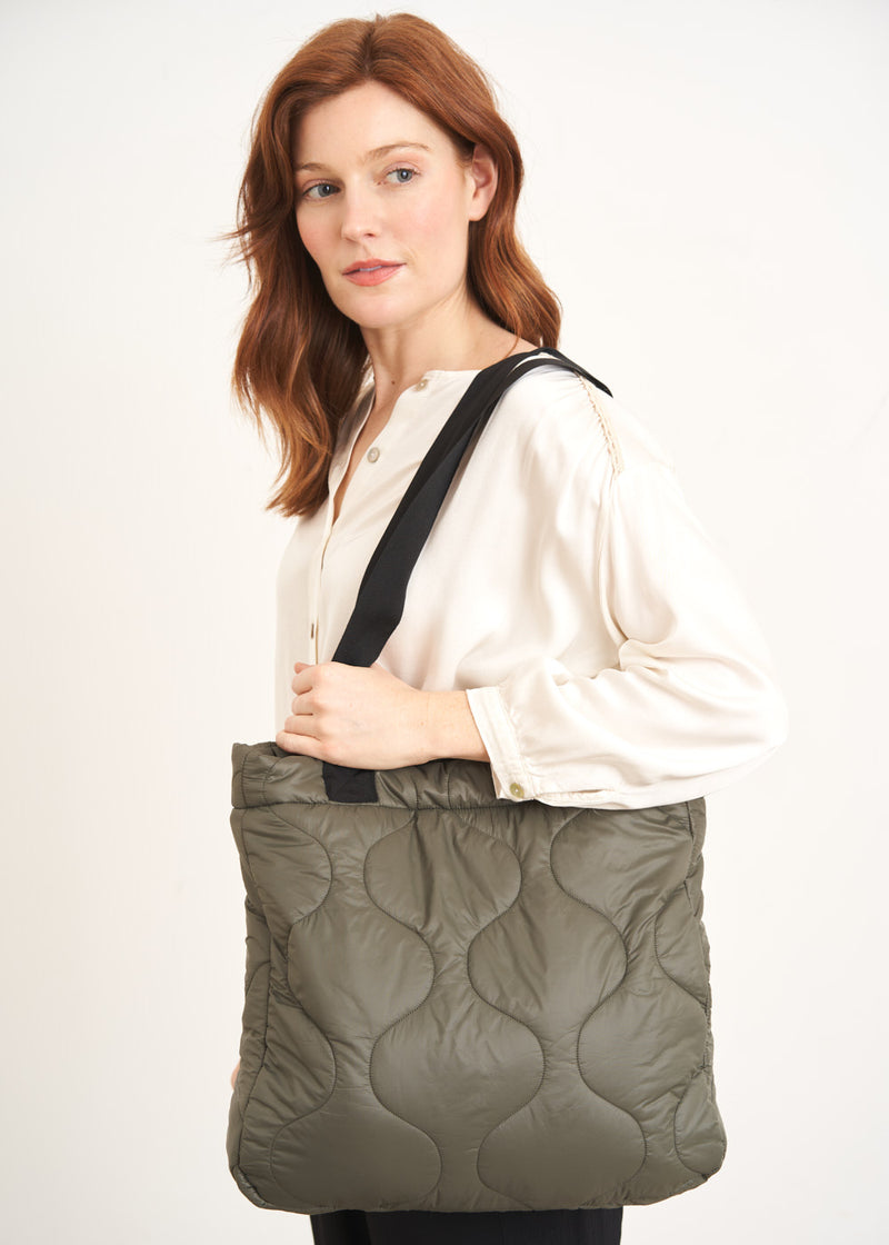 Quilted khaki bag