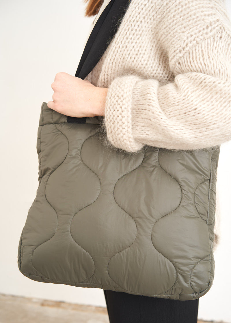 Quilted khaki bag
