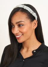 Silver crystal headband