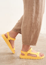 Pale yellow rubber sandals