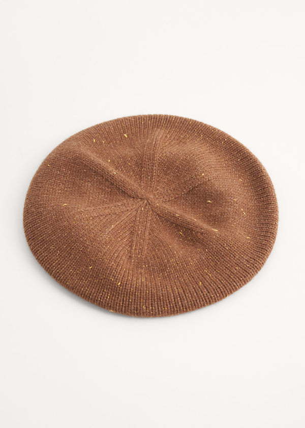 Light brown flecked beret