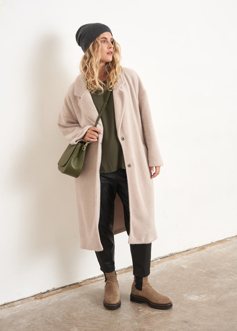 Oatmeal oversized soft coat
