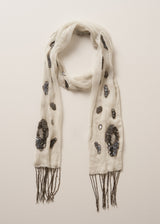 ALISON SEQUIN SCARF - WHITE