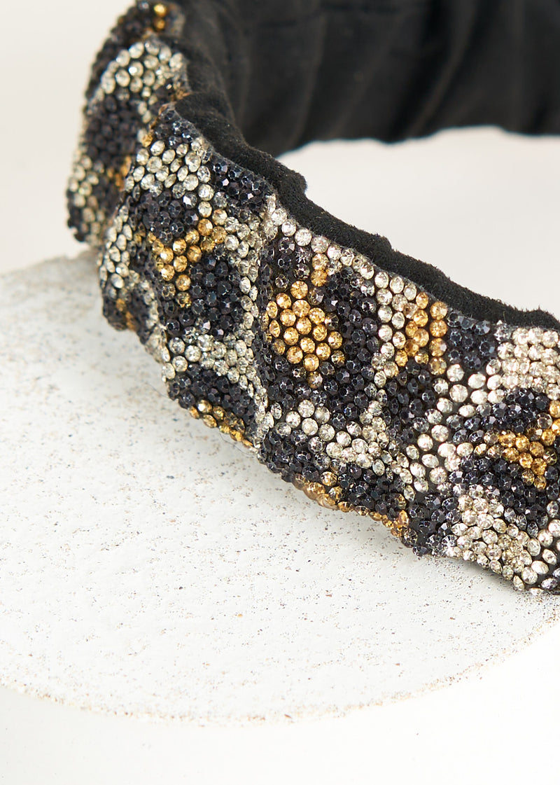 Crystal leopard headband