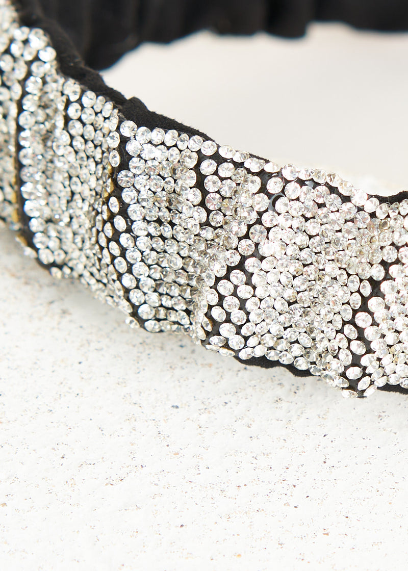 Silver crystal headband