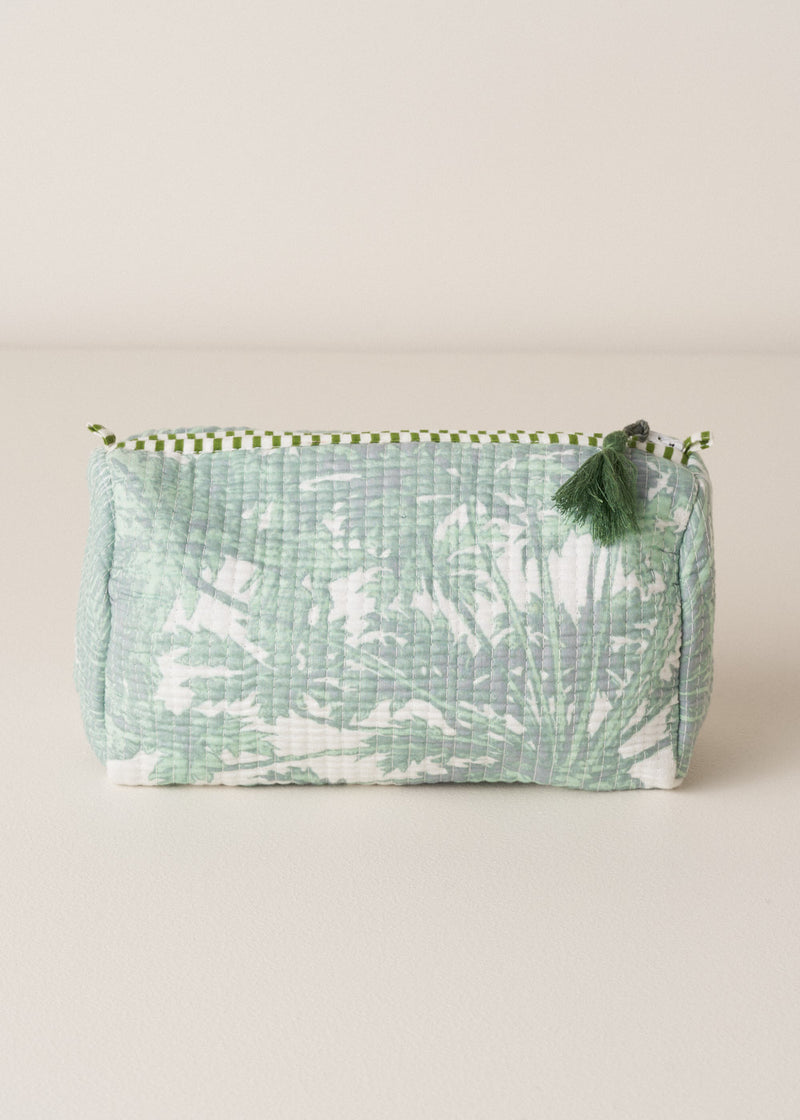 ANIKA WASH BAG - AQUA PALM