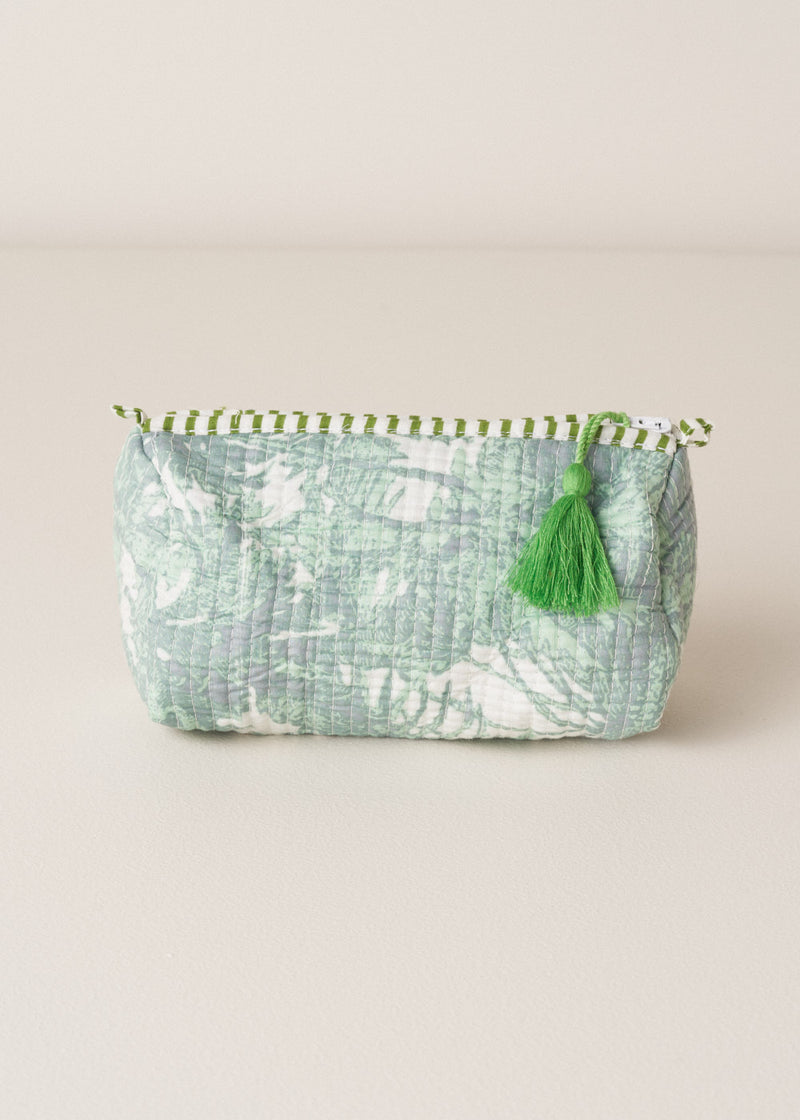 ANIKA WASH BAG - AQUA PALM