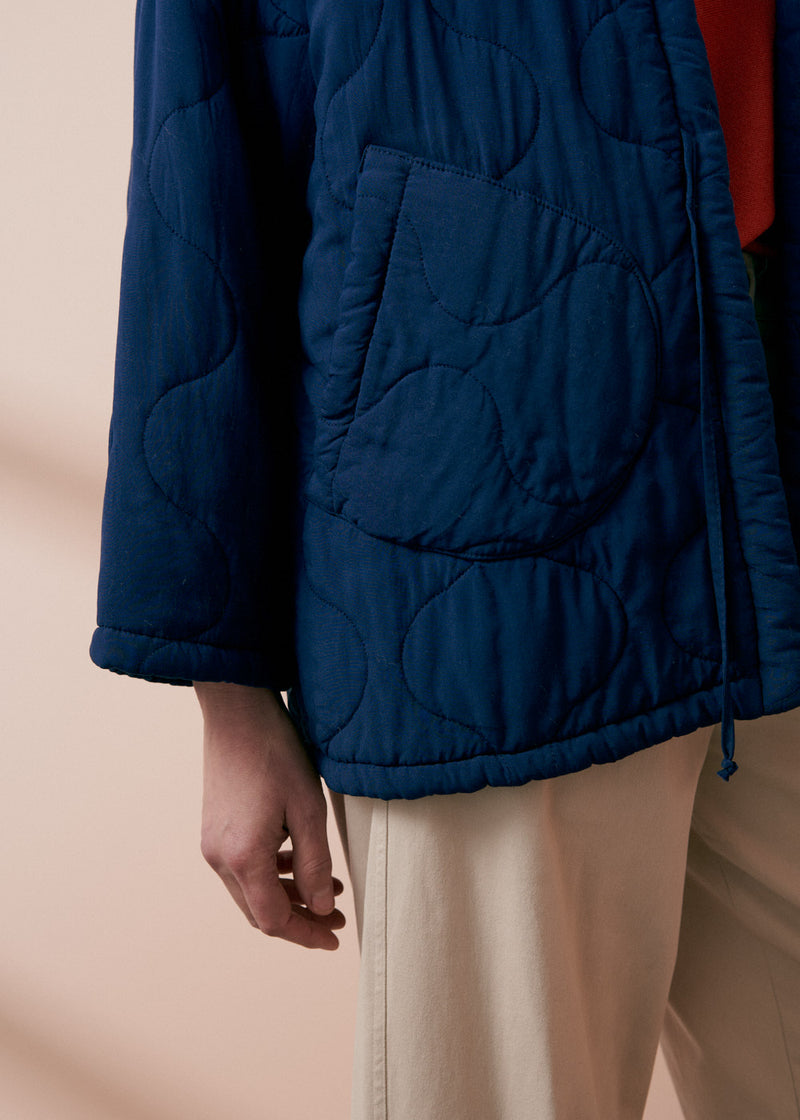 Dark blue quilted jacket