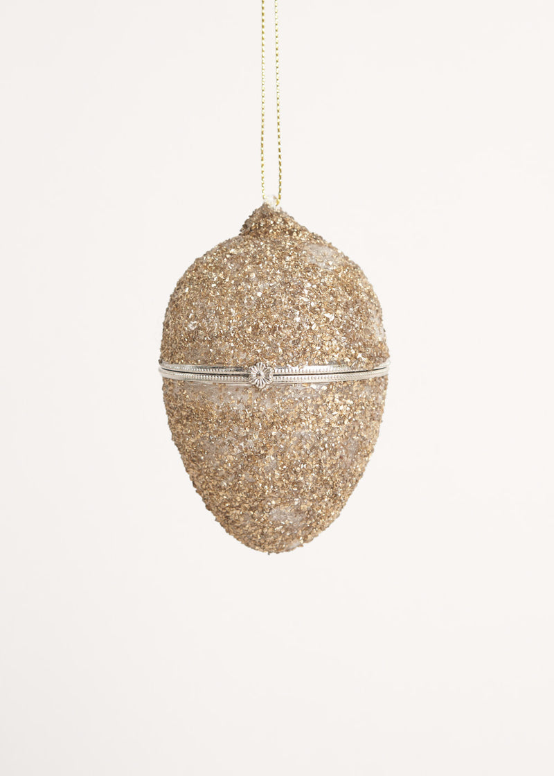 Gold glitter egg decoration