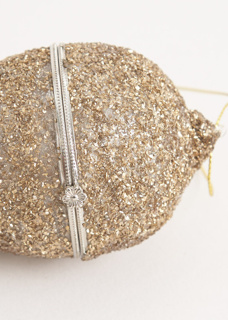 Gold glitter egg decoration
