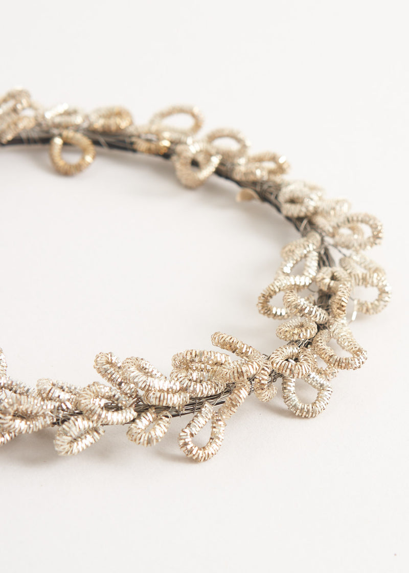 Silver wire wreath