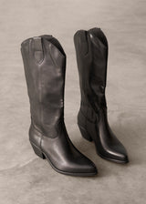 AUSTIN LEATHER BOOTS - BLACK
