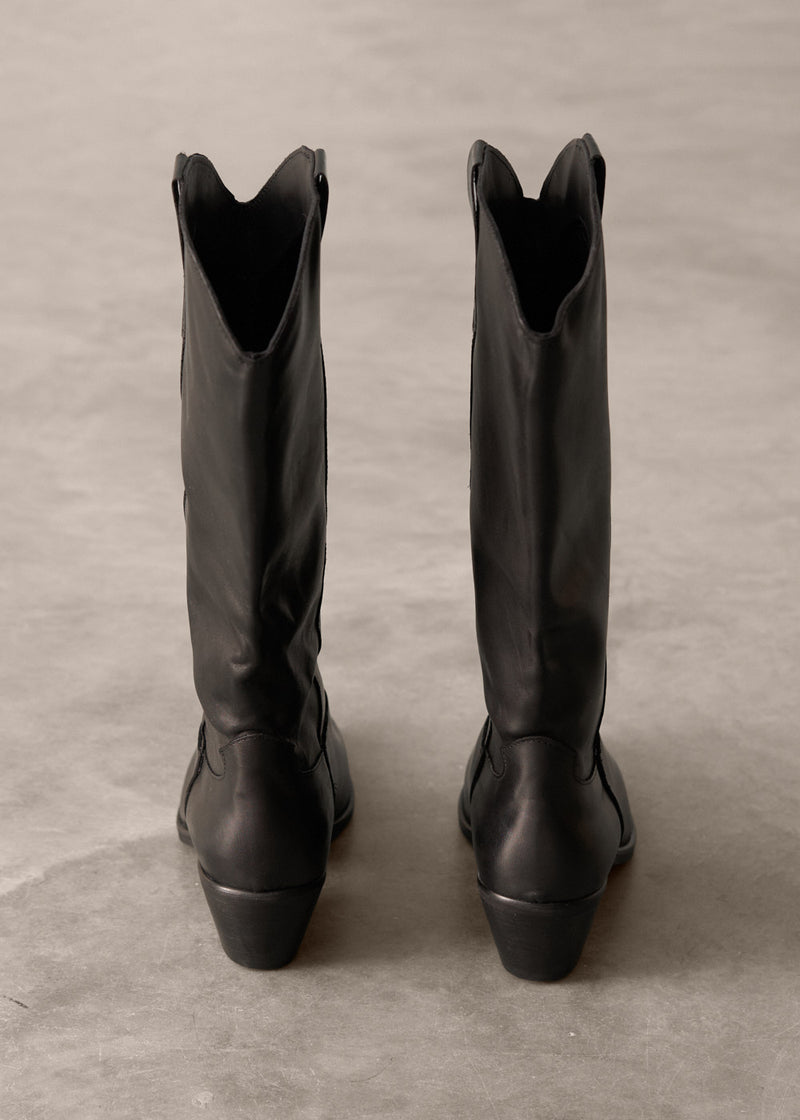 AUSTIN LEATHER BOOTS - BLACK