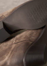 AUSTIN SHORT SUEDE BOOTS - GREIGE