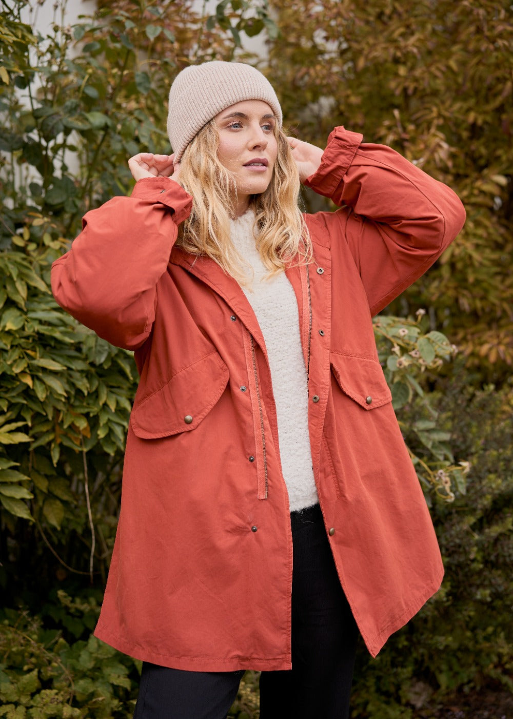 Betty Parka Coat Rust Women s Coats BUSBY FOX