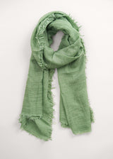Green wool blend scarf