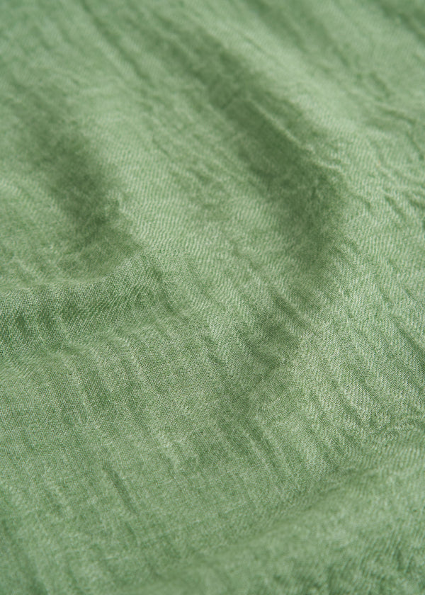 Green wool blend scarf