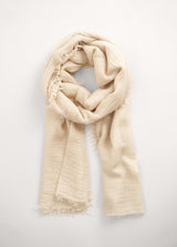 Oatmeal wool blend scarf