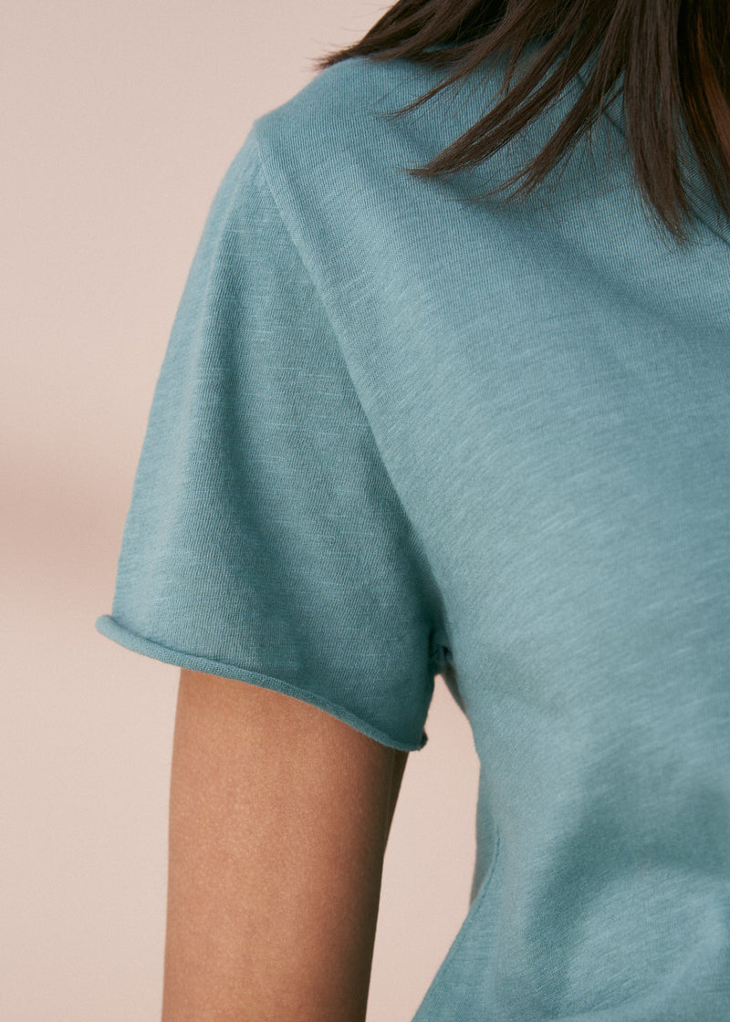 Light green v-neck t-shirt