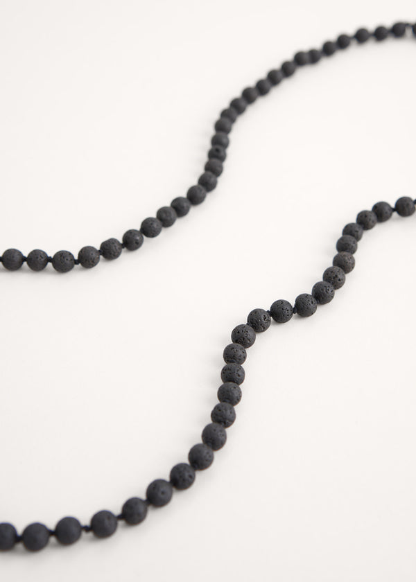 Black beaded necklace