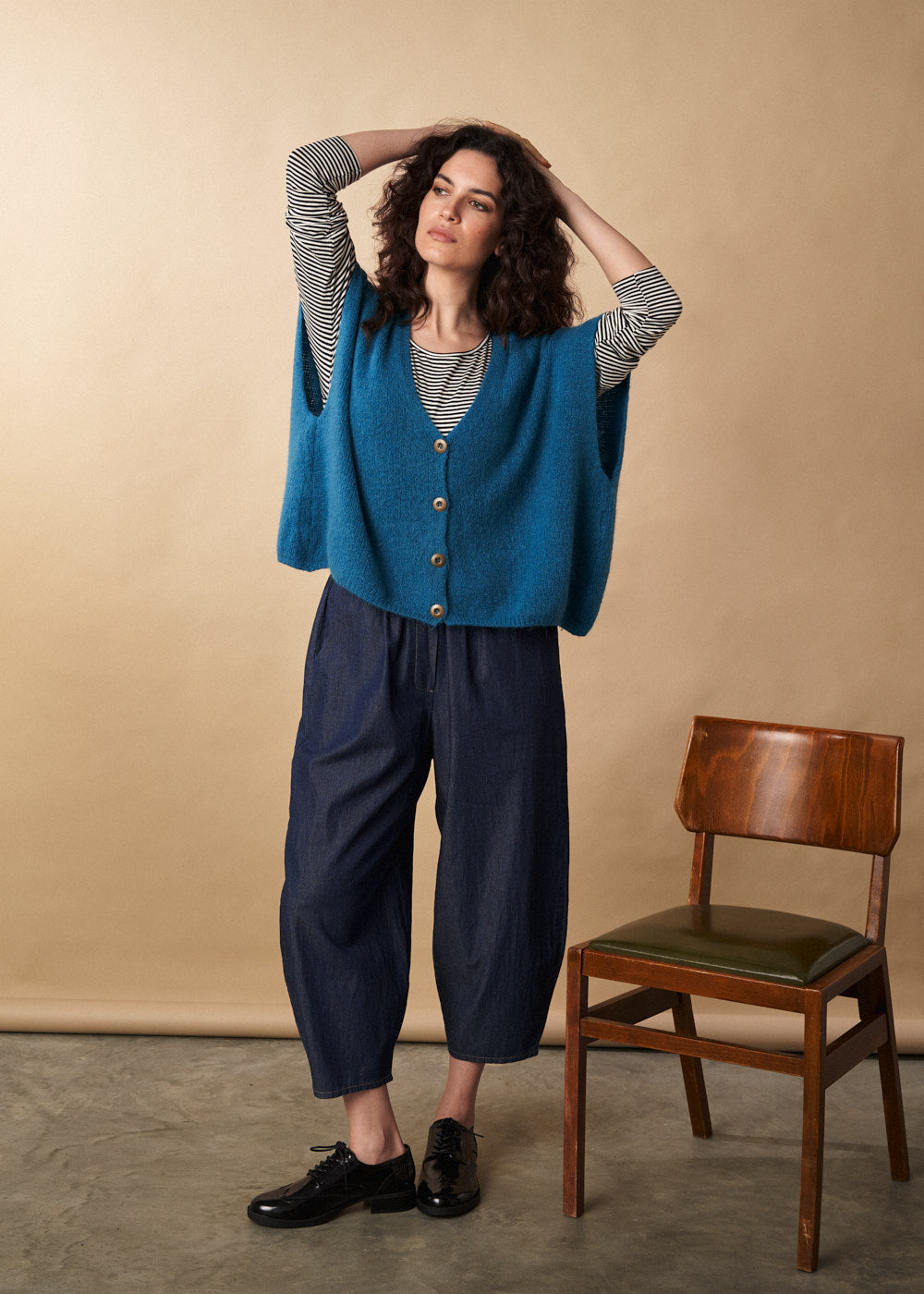 【BAON】25SS★ [BAONHAUS] Kenny Stripe Frill Long Sleeve Tee Bette Long Sleeve Striped Top | Tops and Blouses | BUSBY & FOX