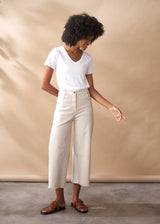 White v-neck cotton t-shirt