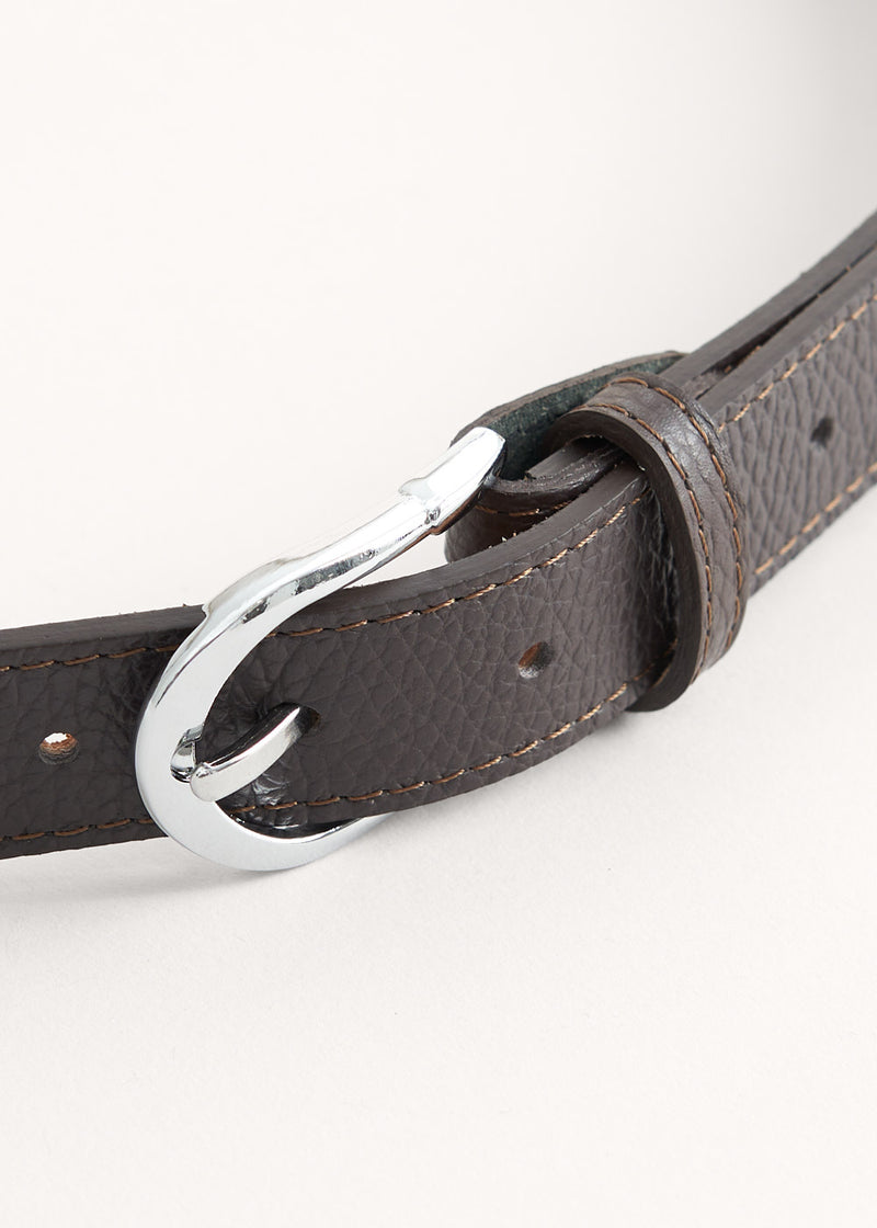 Brown leather belt