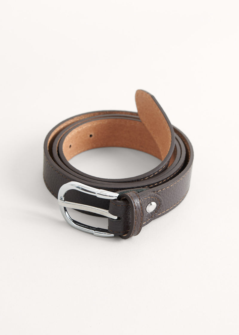 Brown leather belt