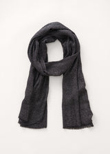 Black and grey lightweight scarf