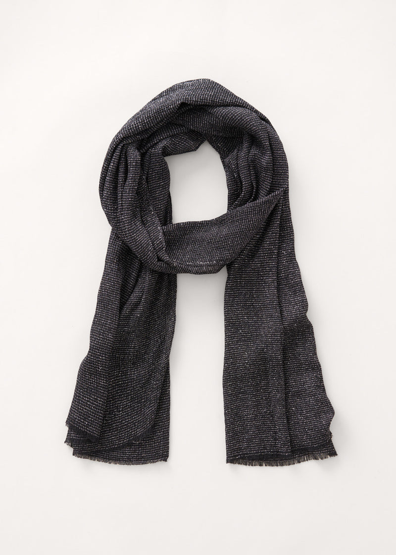 Black and grey lightweight scarf
