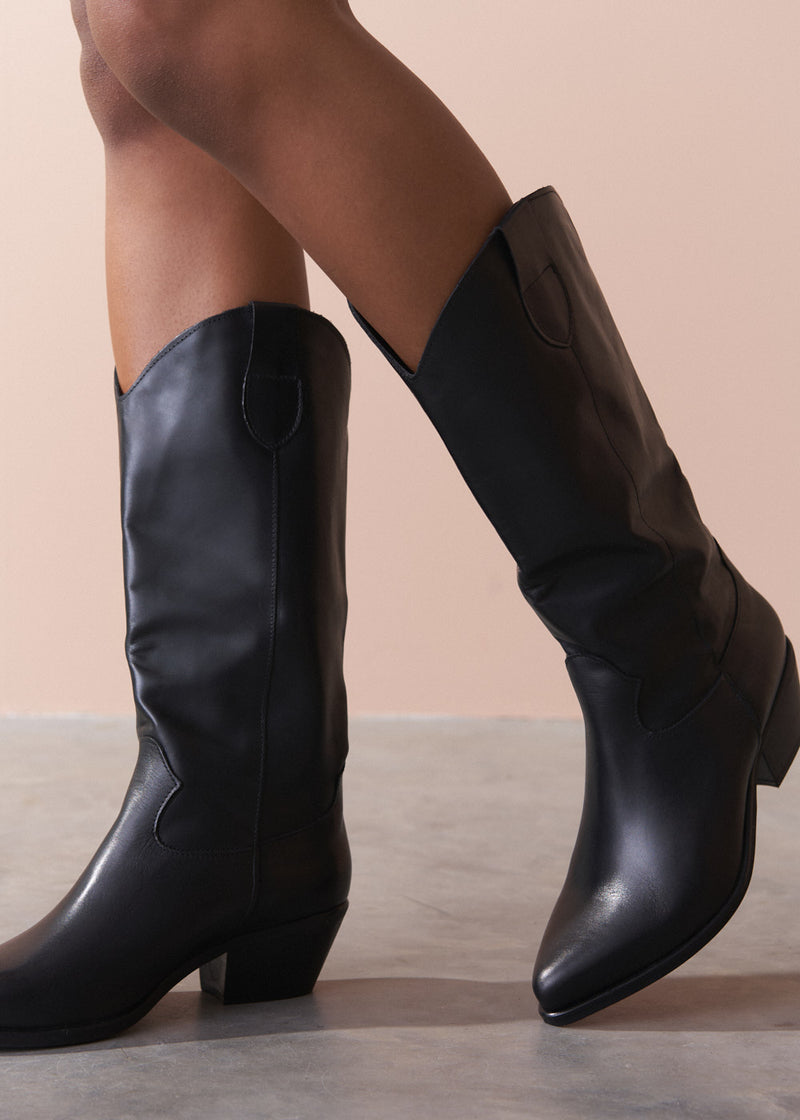 AUSTIN LEATHER BOOTS - BLACK