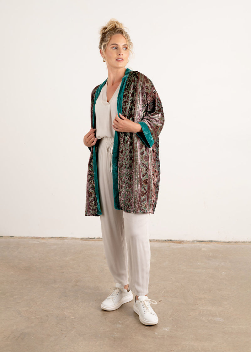 Aqua devoré jacket