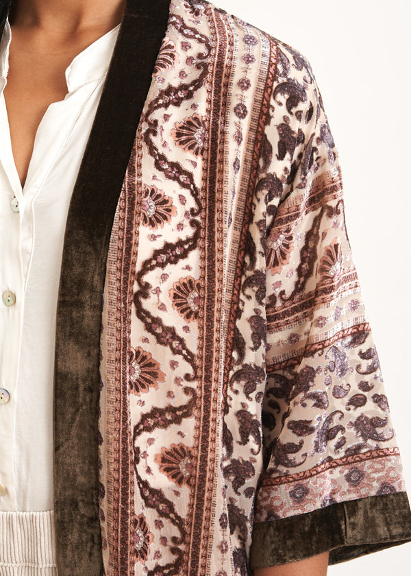 Brown devoré jacket